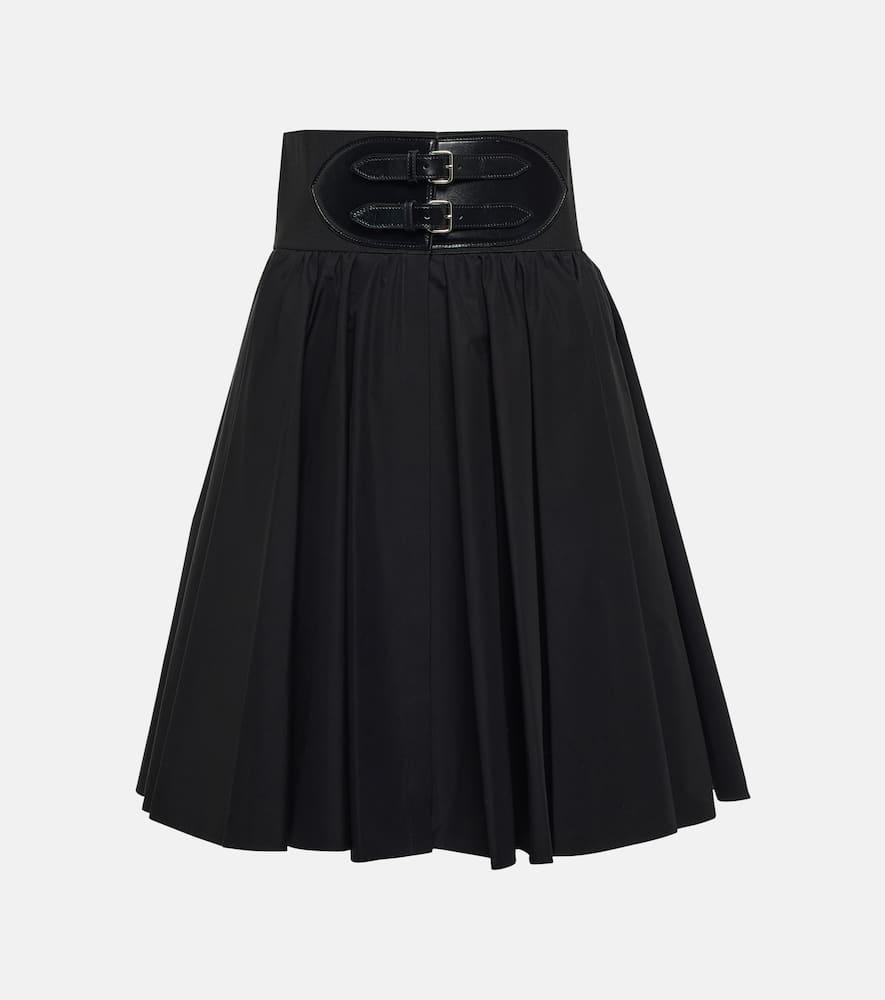 alaïa belted cotton skirt