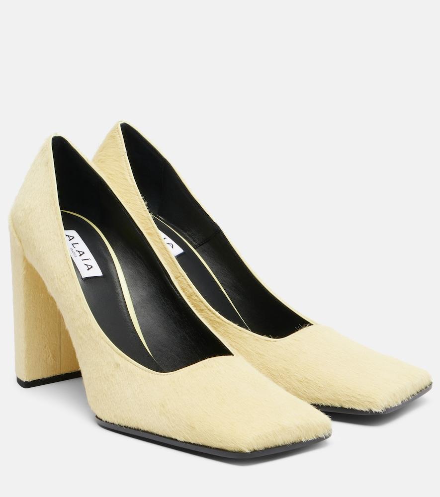 alaïa calf hair pumps