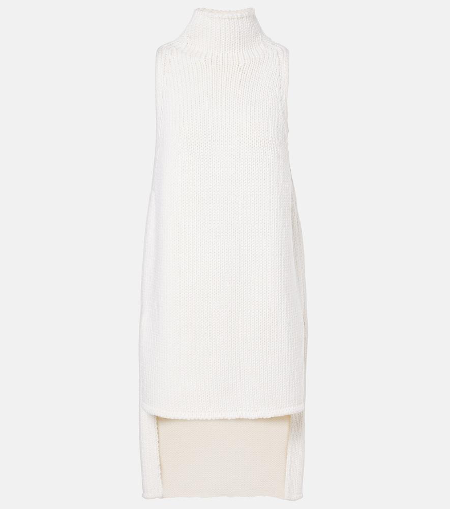 alaïa caped wool turtleneck top