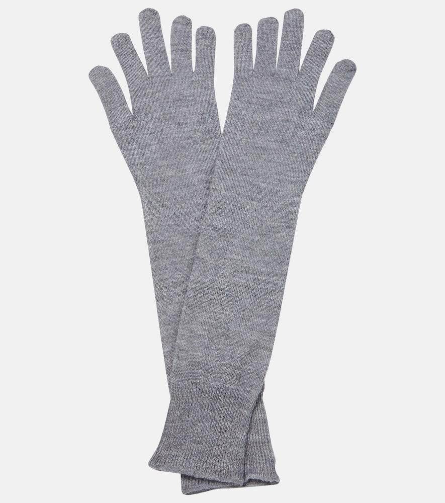 alaïa cashmere and silk gloves