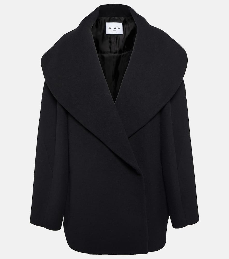 alaïa cocoon wrap virgin wool coat