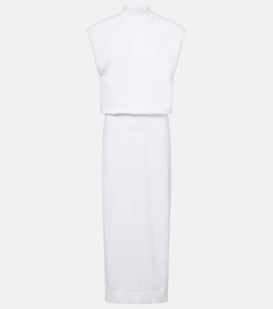 alaïa column cotton midi dress