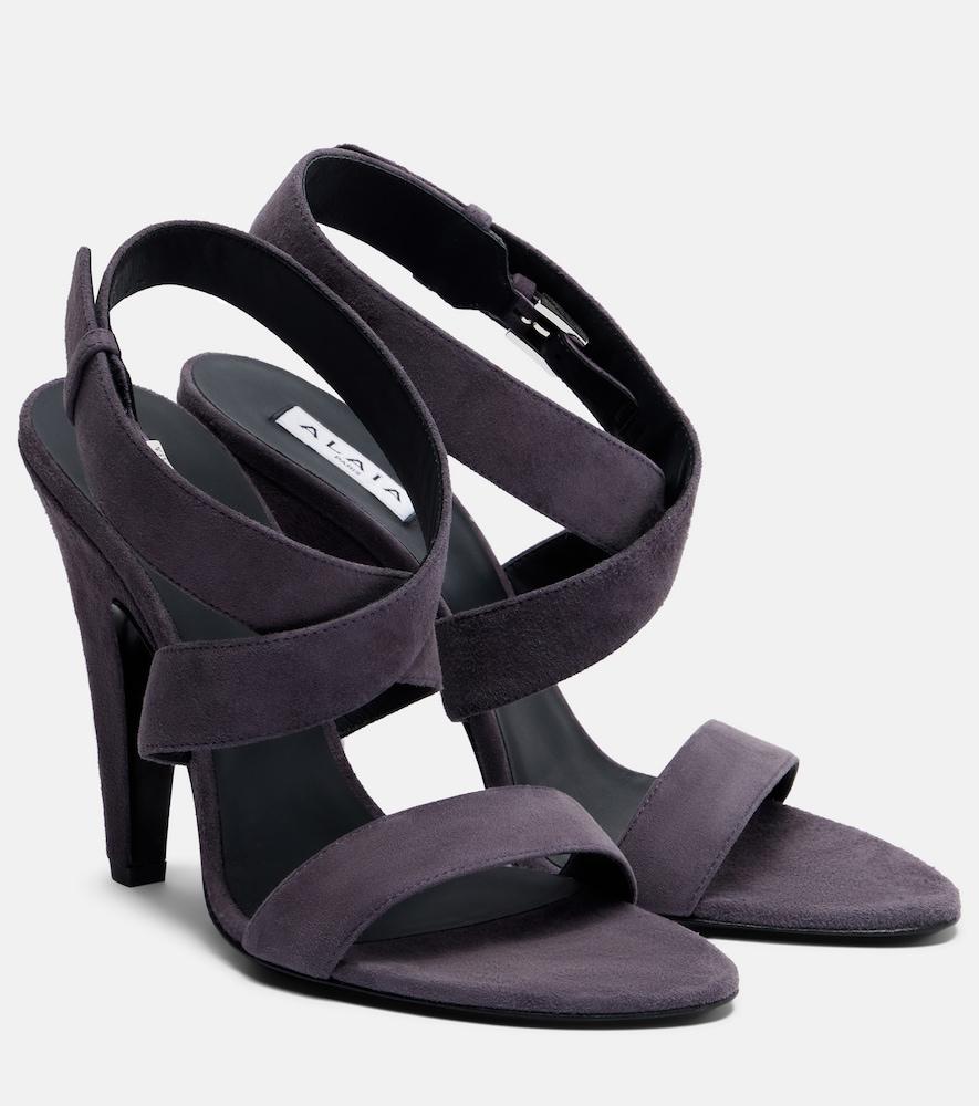 alaïa cone suede sandals