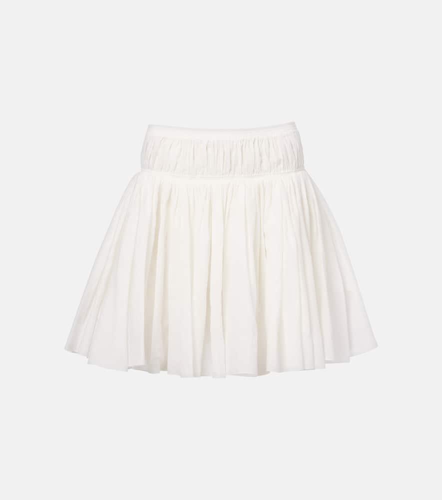 alaïa cotton and linen miniskirt