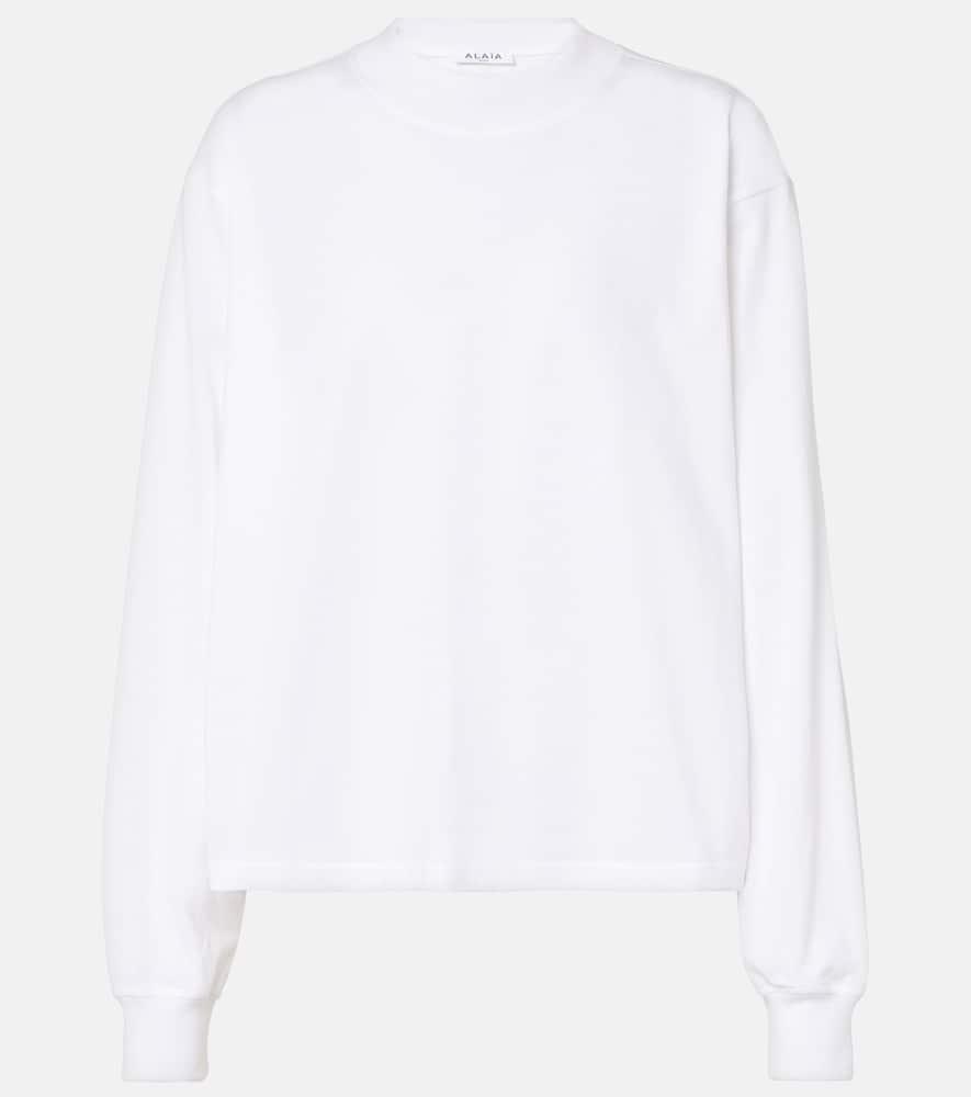 alaïa cotton jersey sweatshirt