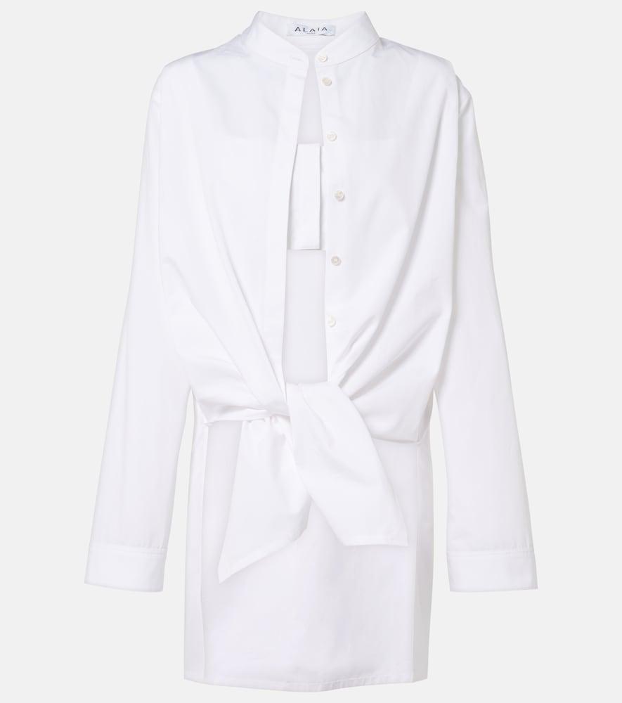 alaïa cotton poplin blouse