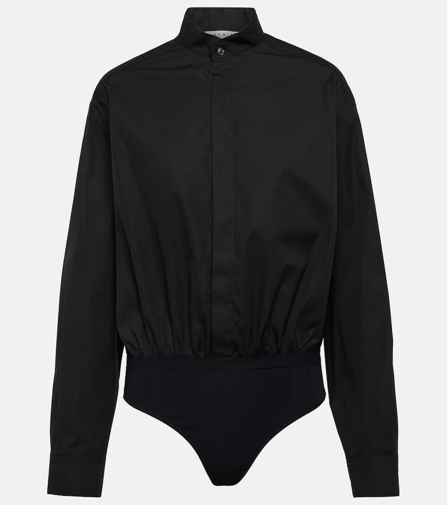alaïa cotton poplin bodysuit