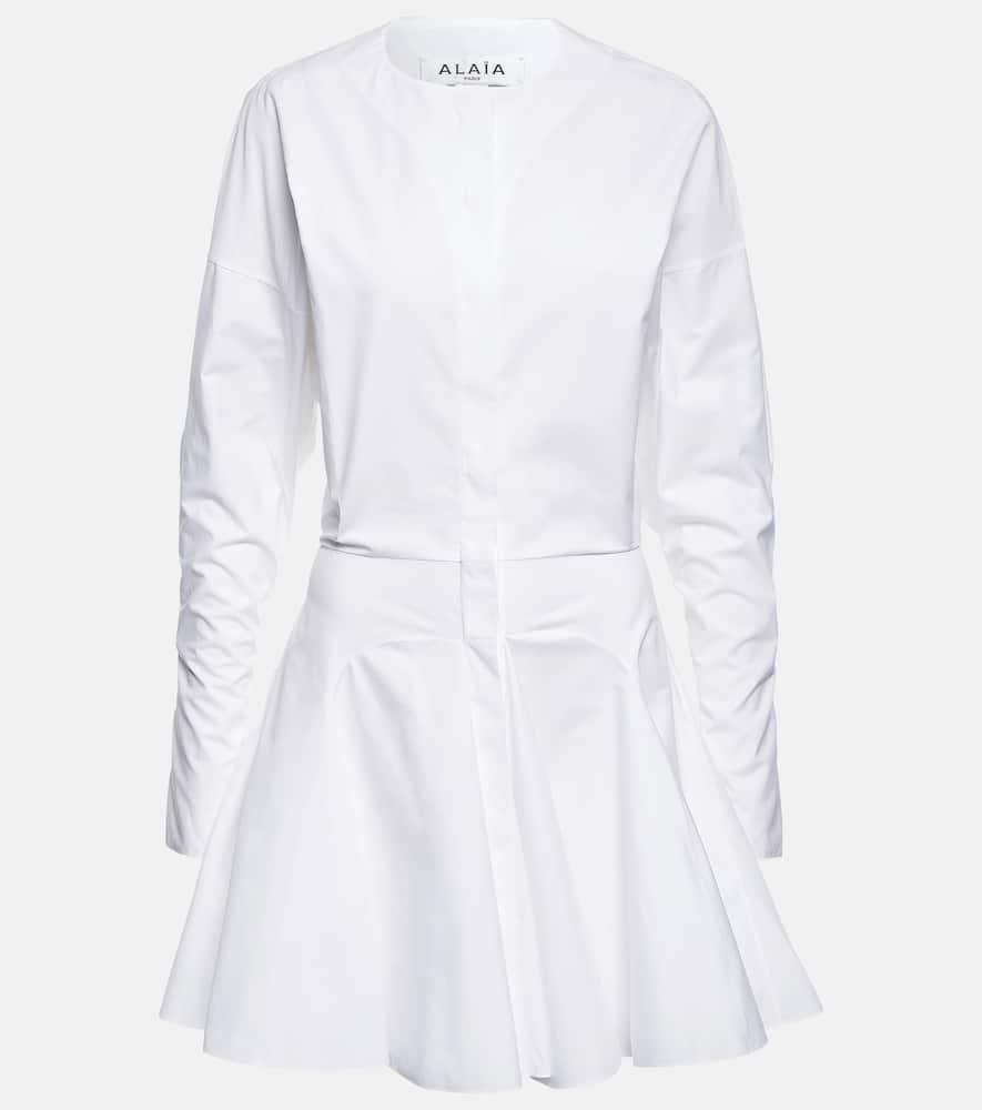 alaïa cotton poplin minidress