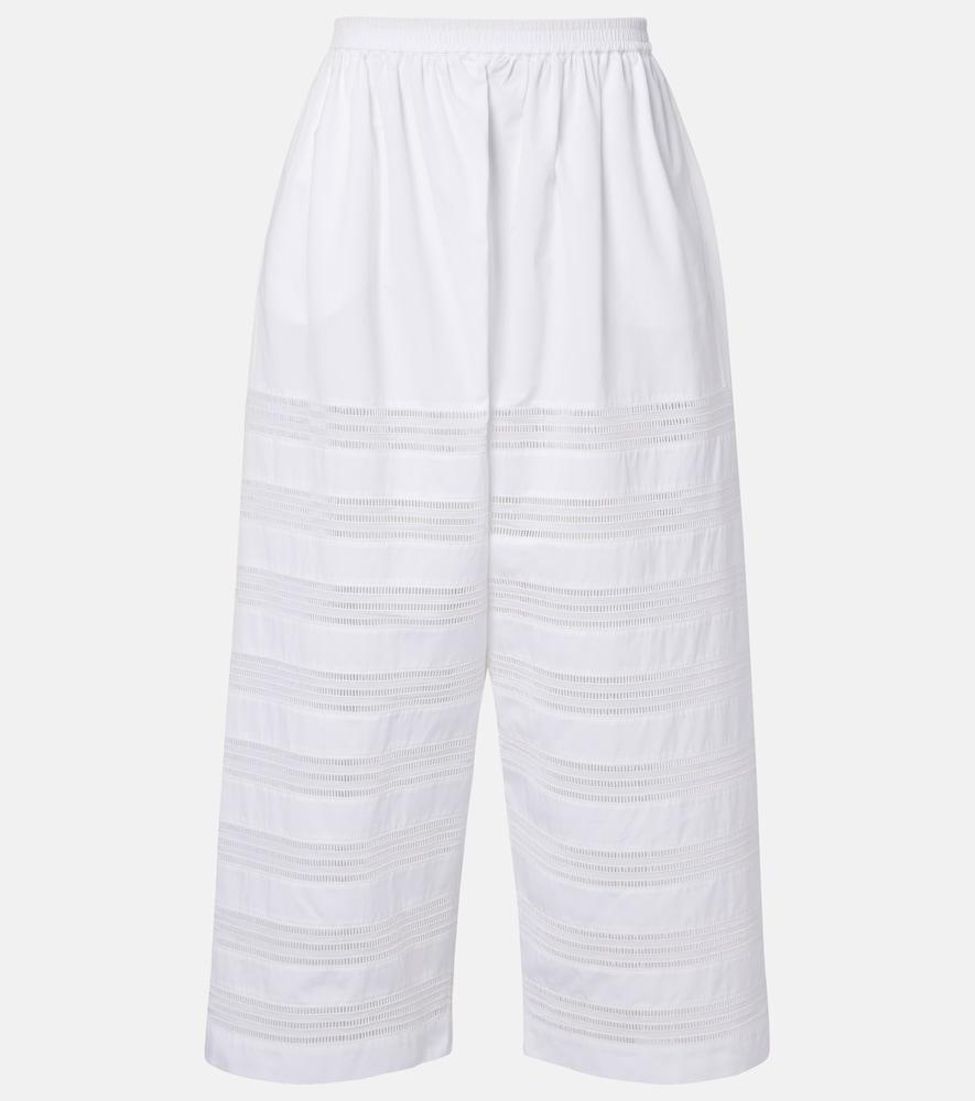 alaïa cotton poplin wide