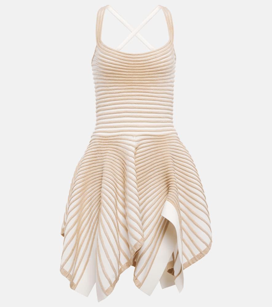 alaïa crêpe and chenille ballerina minidress