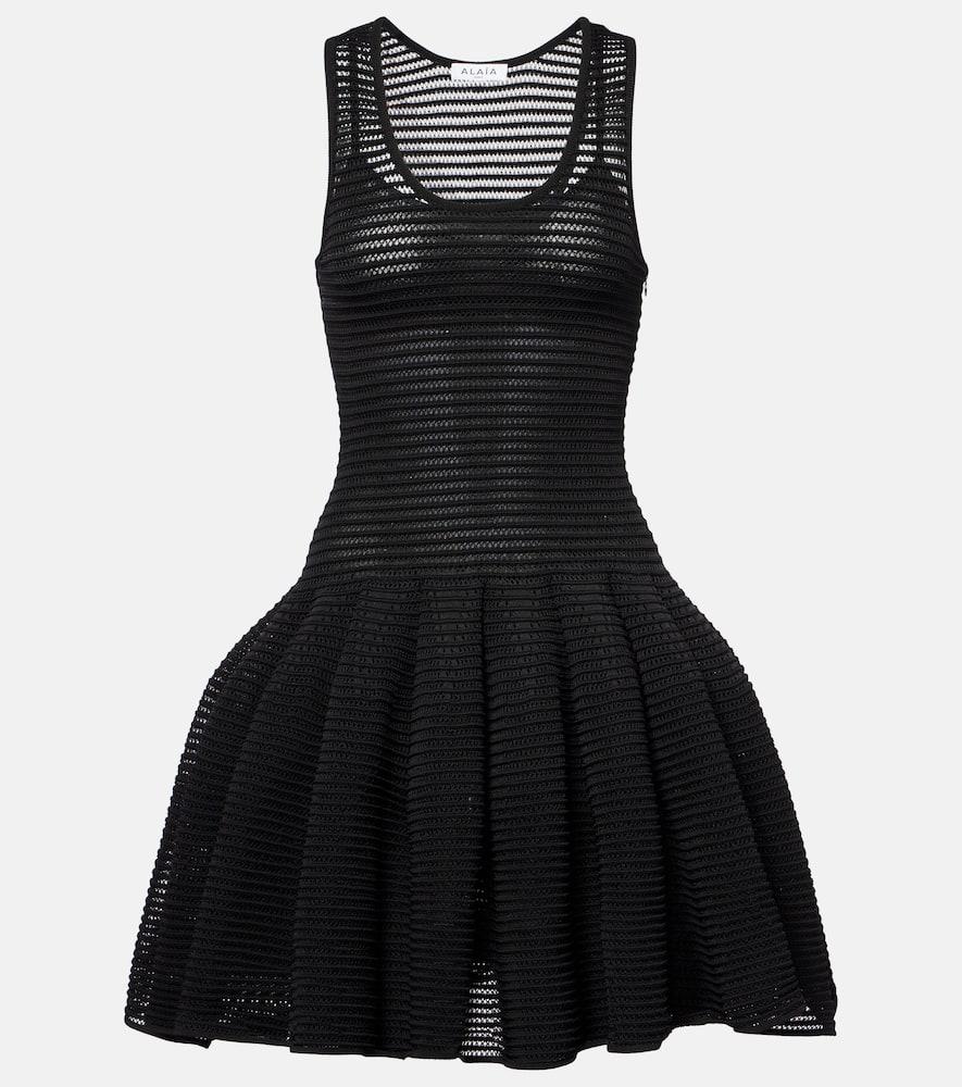 alaïa crinoline knitted minidress