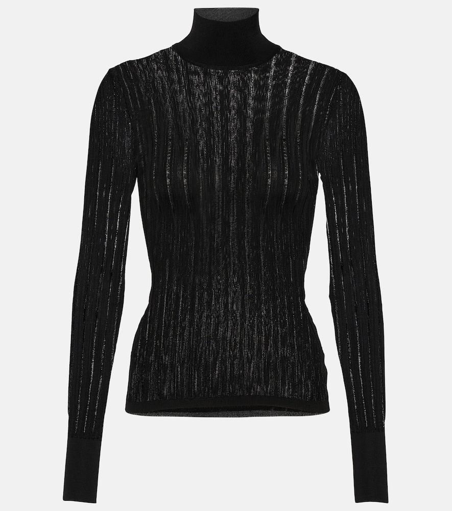alaïa crinoline turtleneck sweater