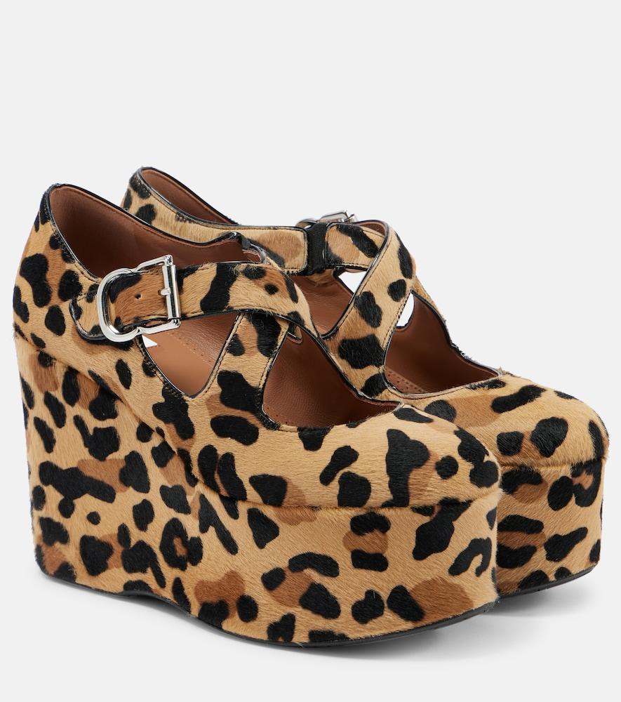 alaïa criss cross leopard