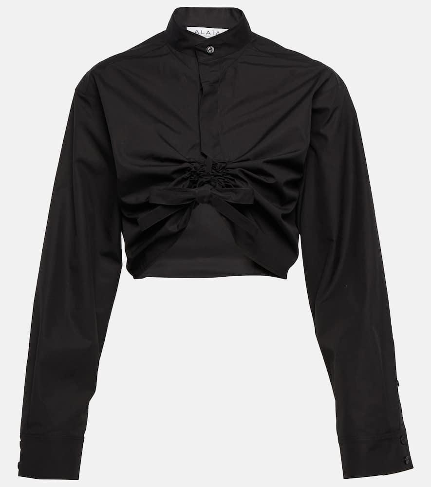 alaïa cropped cotton shirt