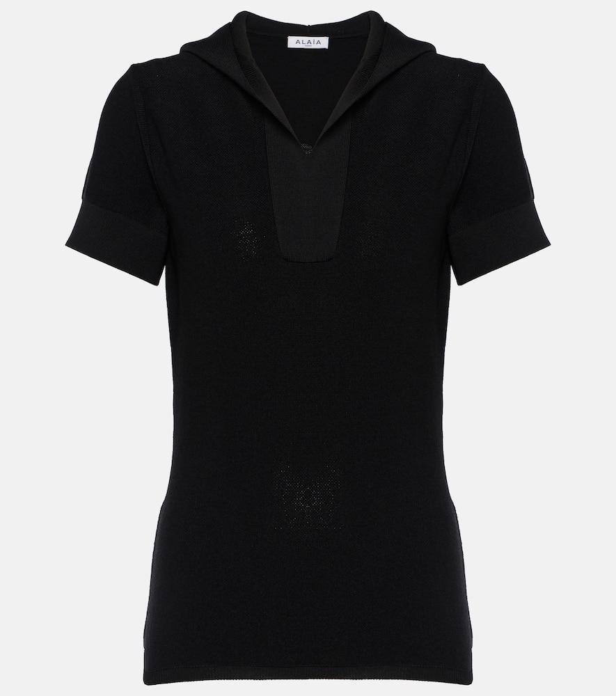alaïa cropped knit top