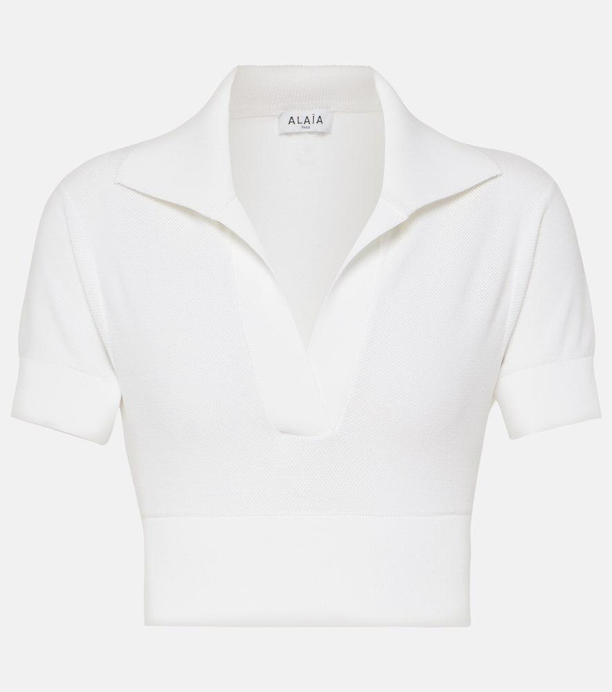 alaïa cropped polo shirt
