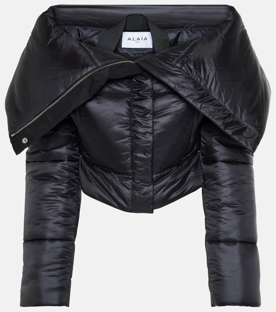 alaïa cropped puffer jacket