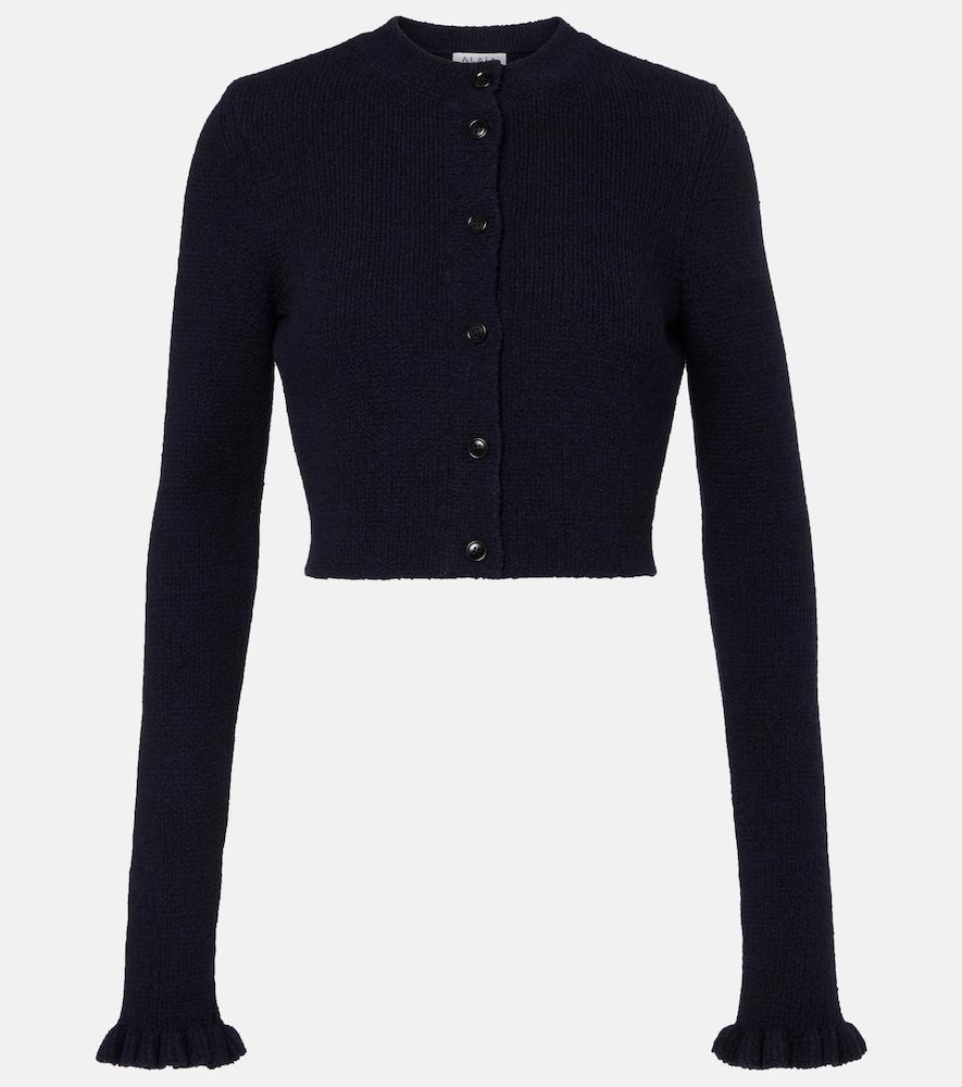 alaïa cropped wool and silk