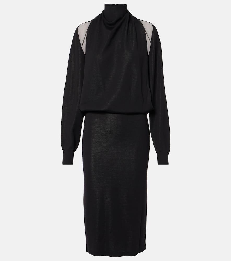 alaïa cut out midi dress