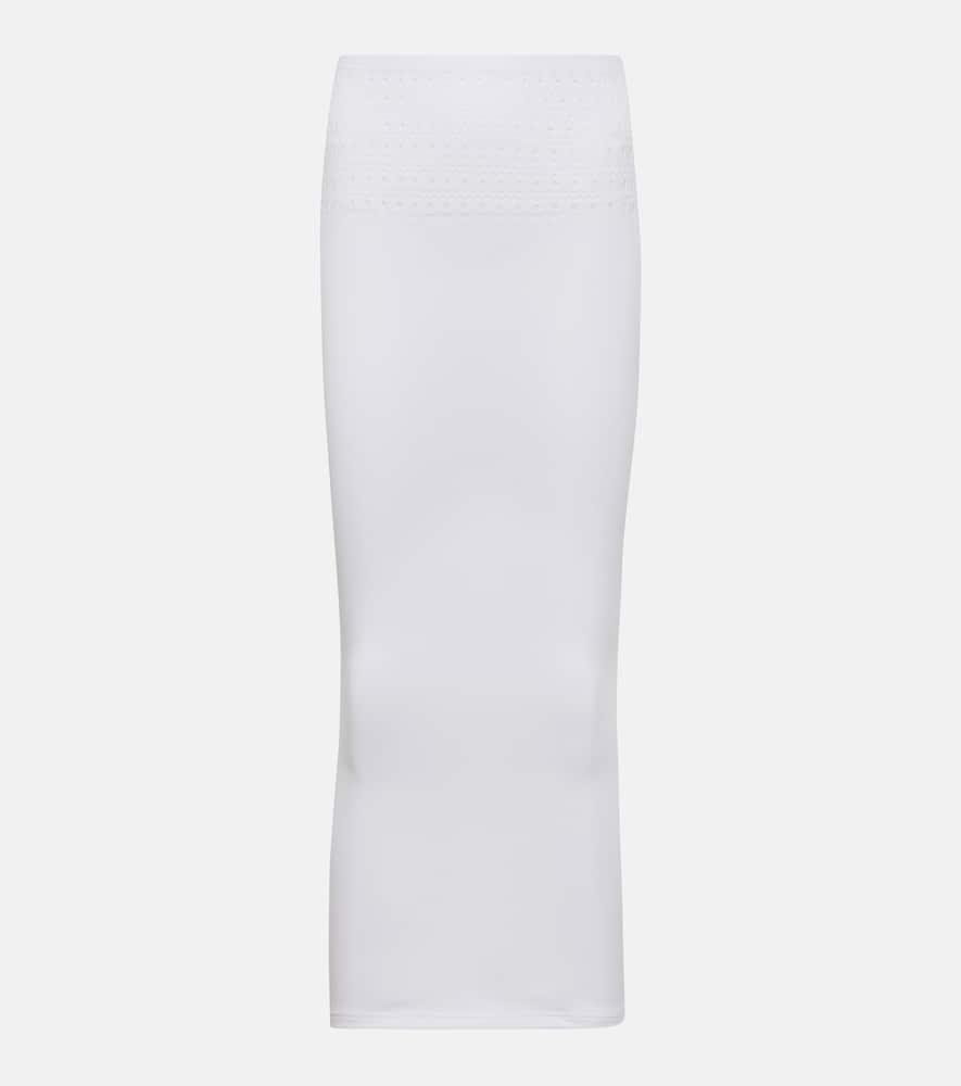 alaïa cutout technical midi skirt