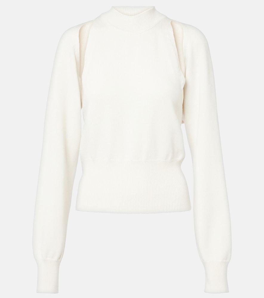 alaïa cutout wool sweater