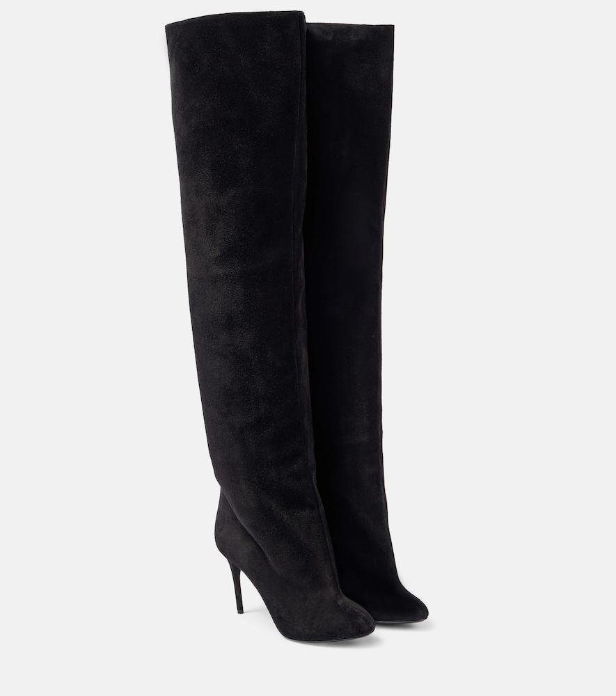 alaïa decollete cuissardes suede knee