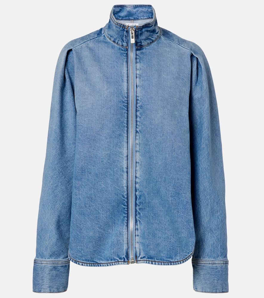 alaïa denim blouson jacket
