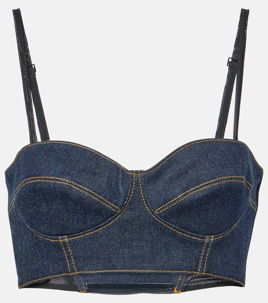 alaïa denim bra top