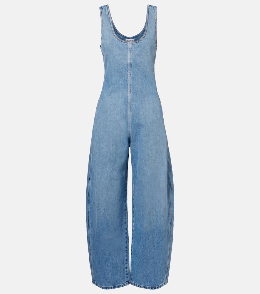 alaïa denim jumpsuit