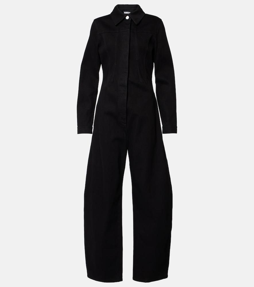 alaïa denim jumpsuit