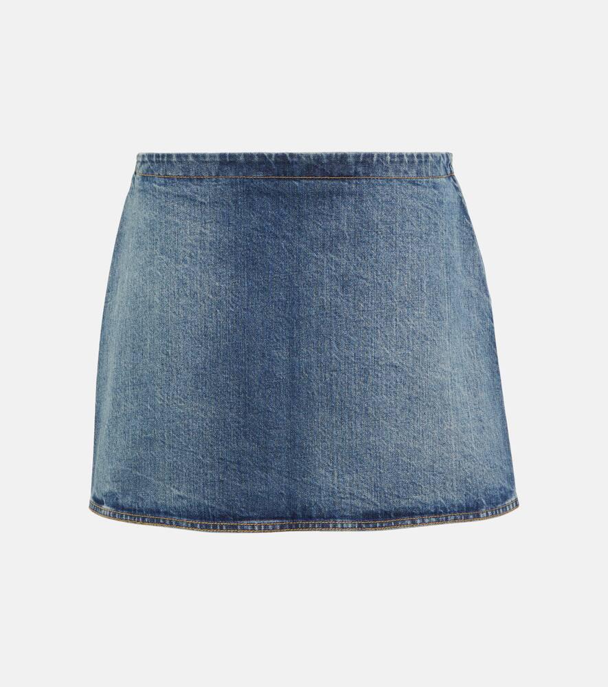 alaïa denim miniskirt