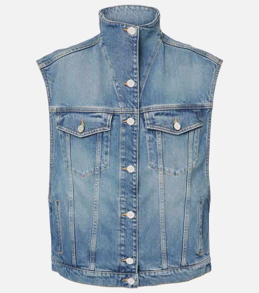 alaïa denim vest