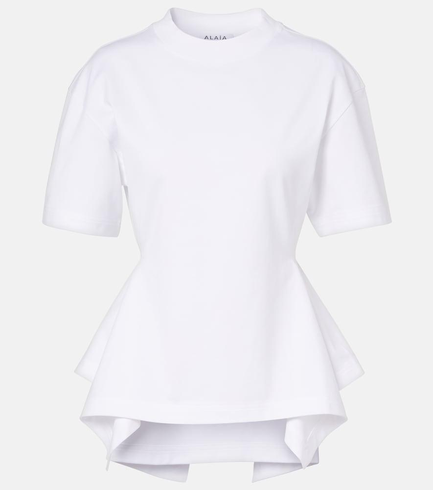 alaïa draped cotton jersey t