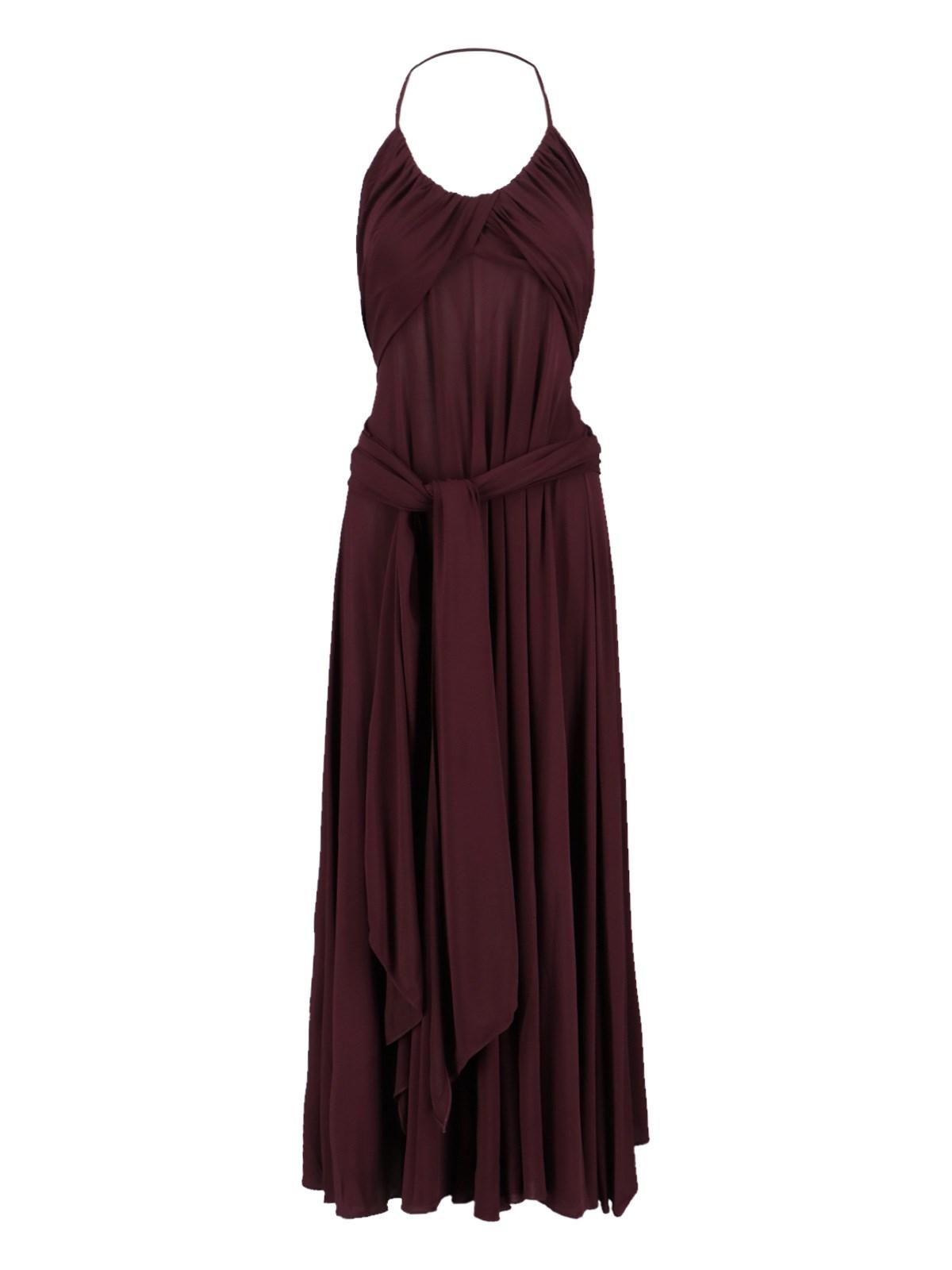 alaïa draped viscose dress
