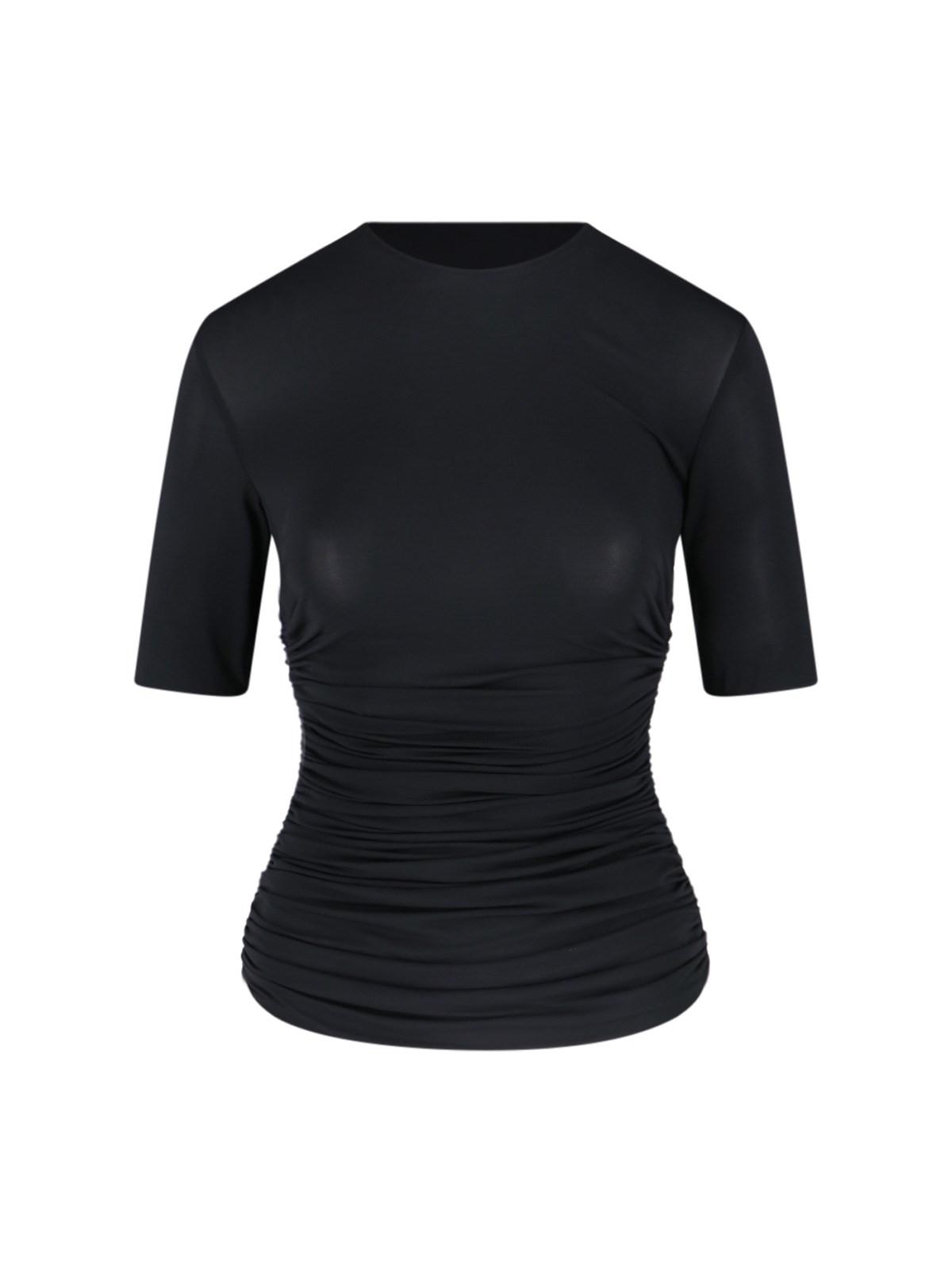 alaïa draped viscose t-shirt