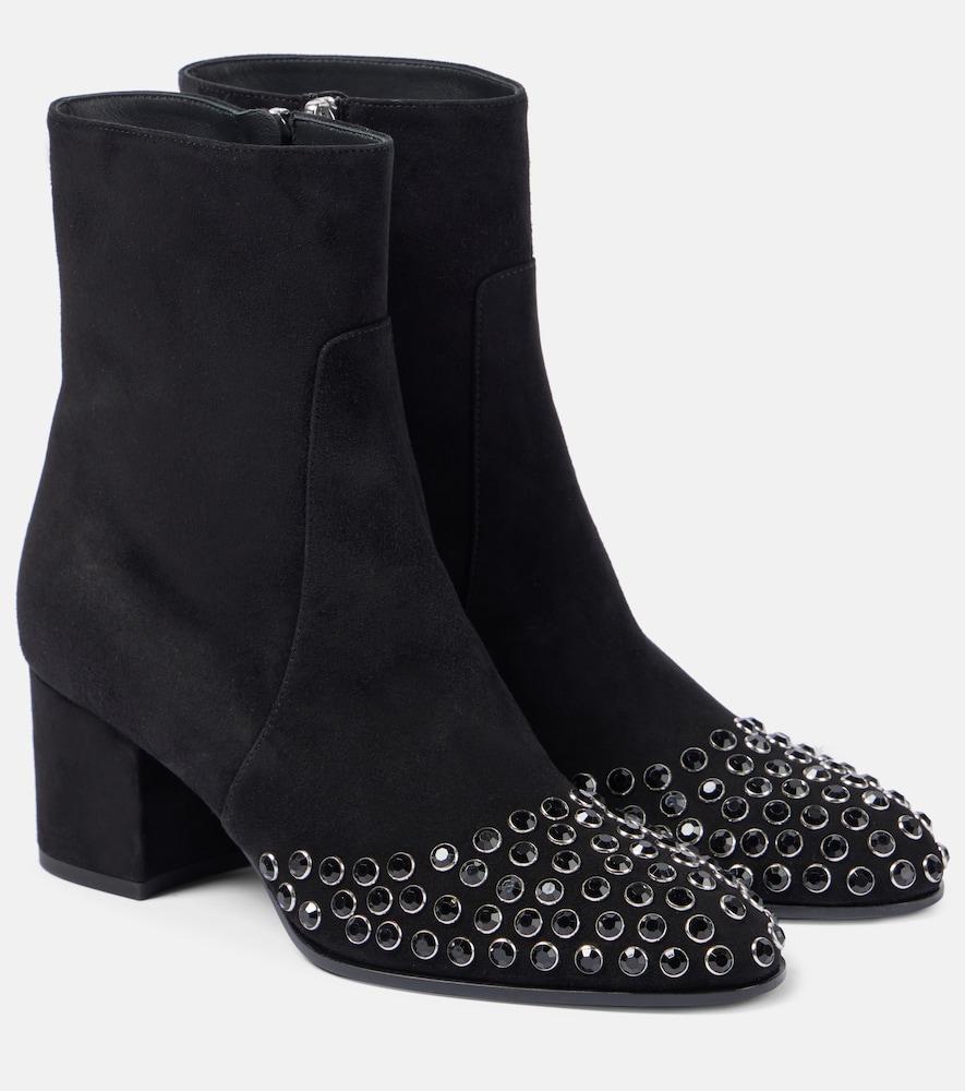 alaïa embellished suede ankle boots