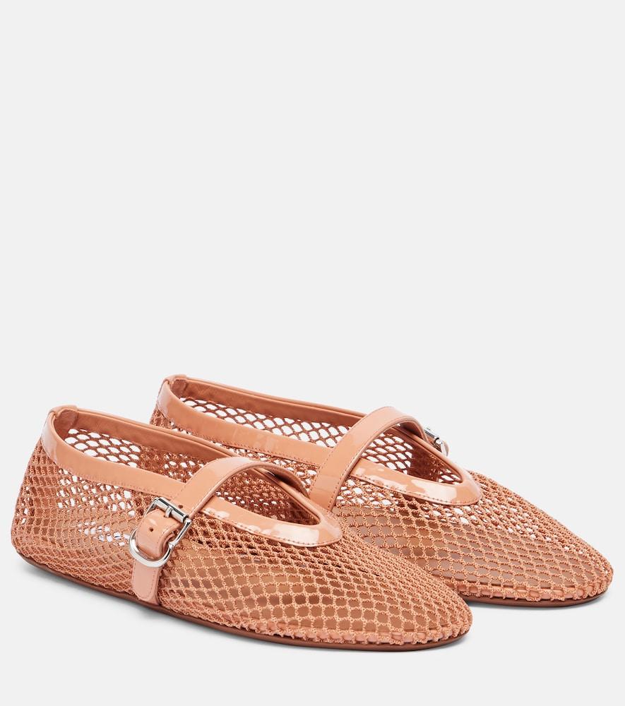 alaïa fishnet ballet flats