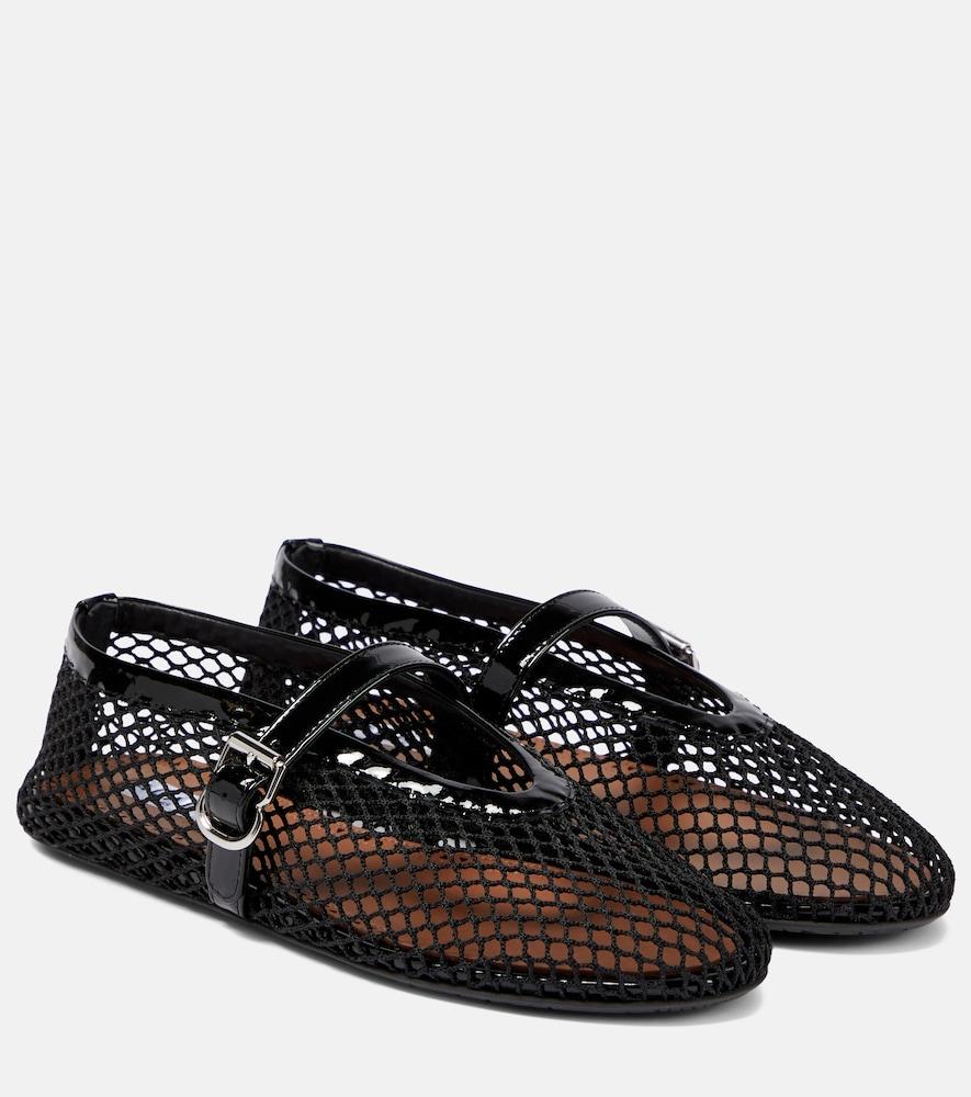 alaïa fishnet ballet flats
