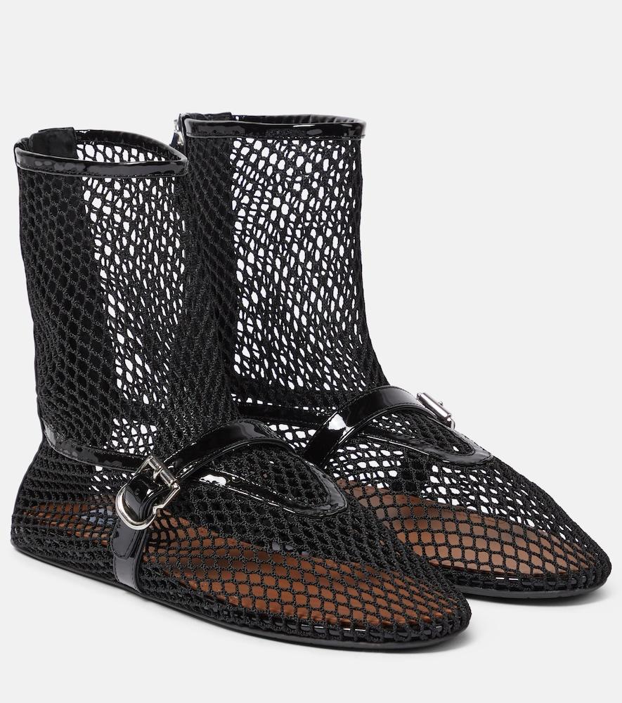 alaïa fishnet leather