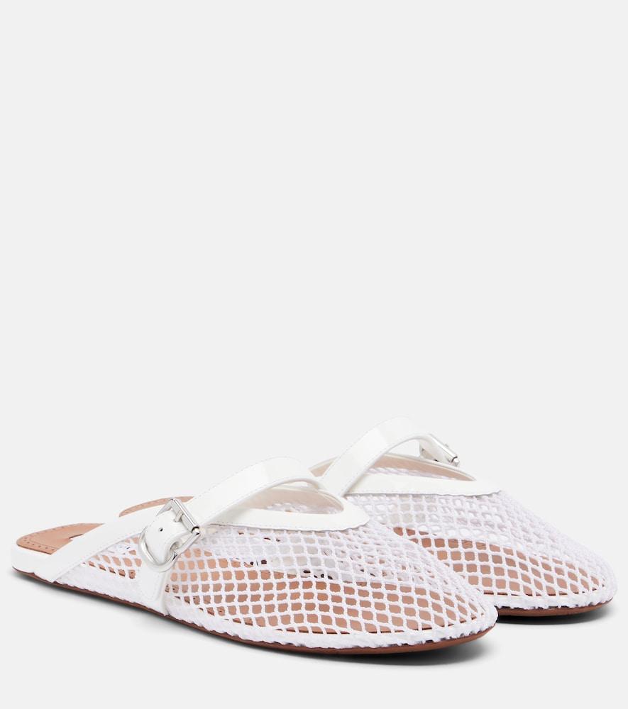 alaïa fishnet leather