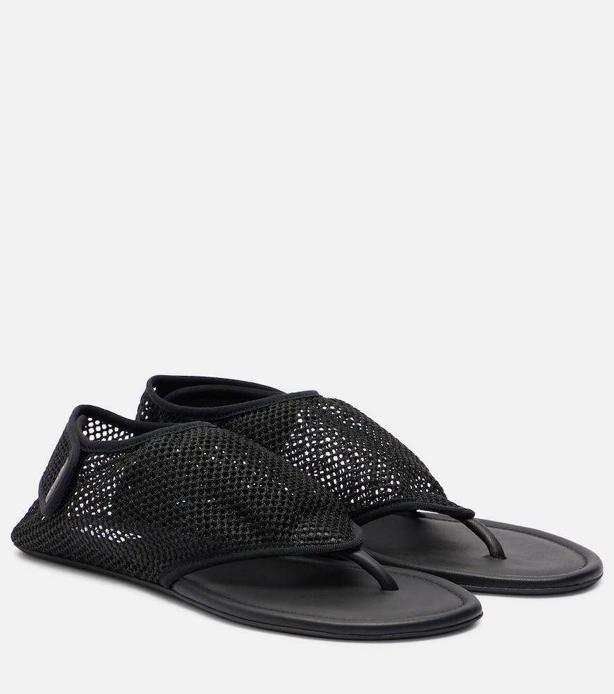 alaïa fishnet thong sandals