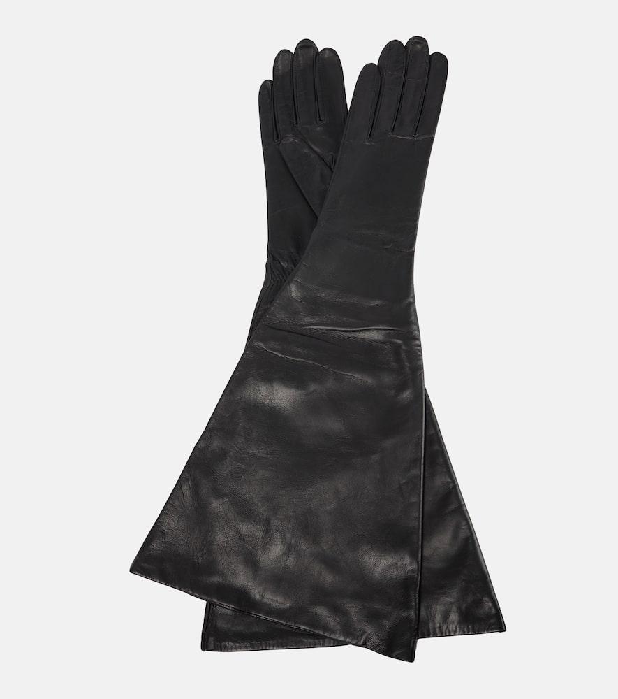 alaïa flared leather gloves