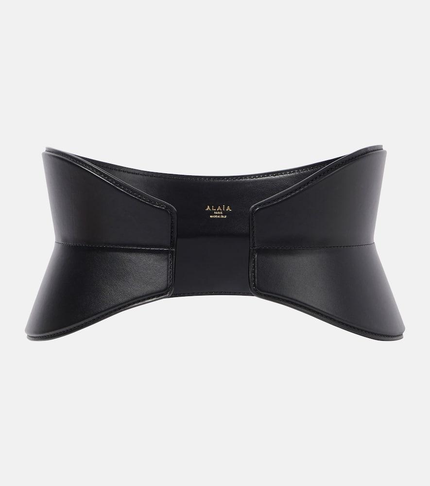 alaïa flex wide leather belt
