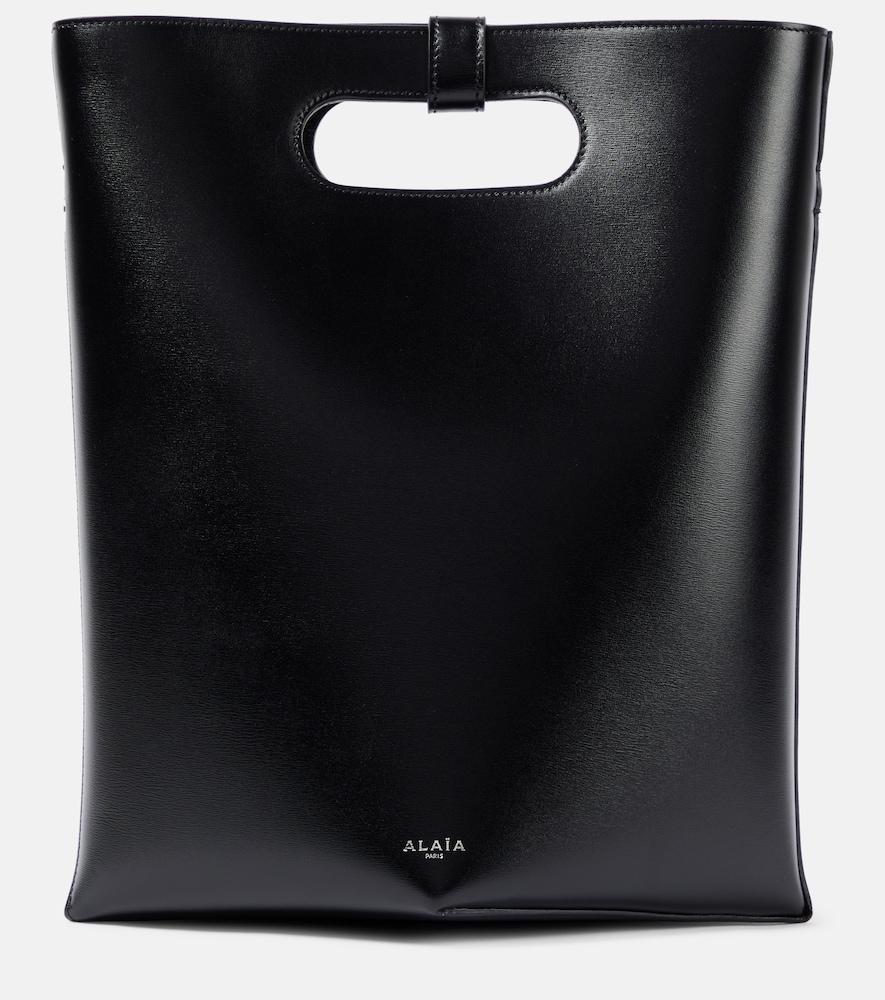 alaïa folded leather tote bag