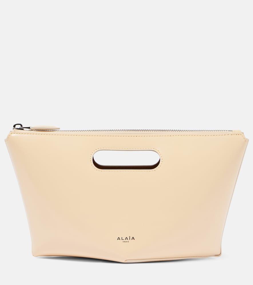 alaïa folded mini leather clutch