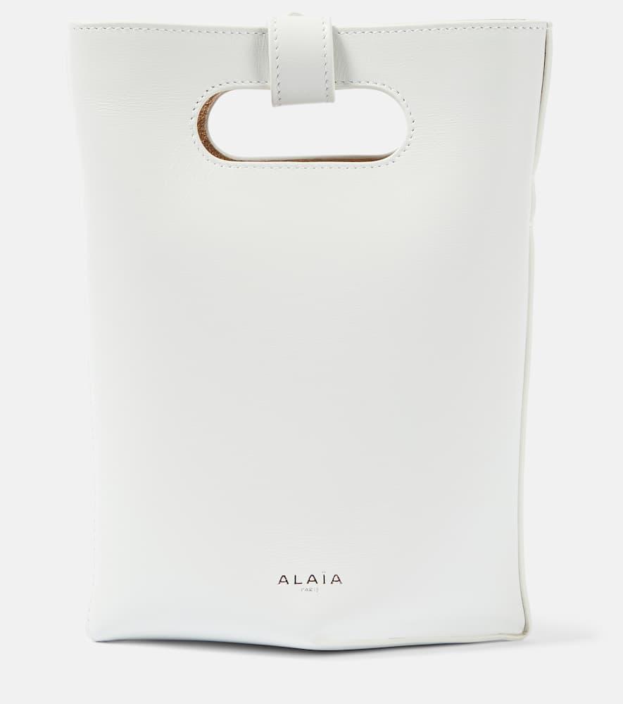 alaïa folded small leather tote bag