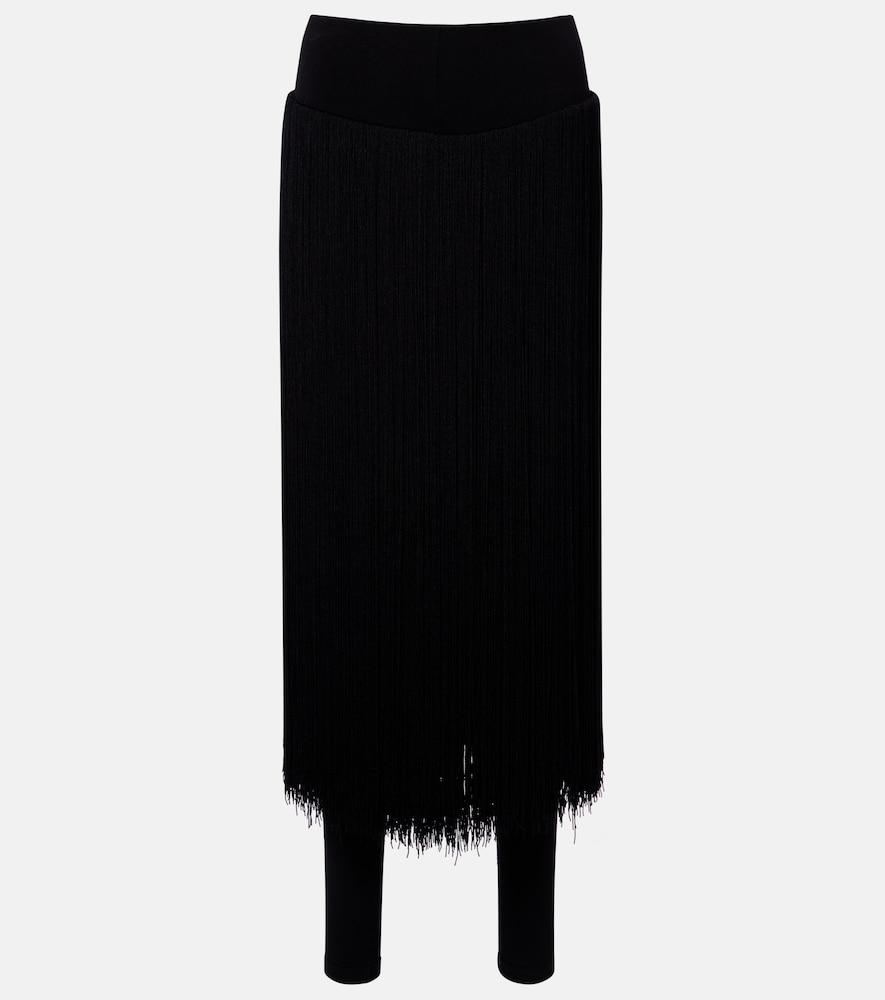 alaïa fringed leggings