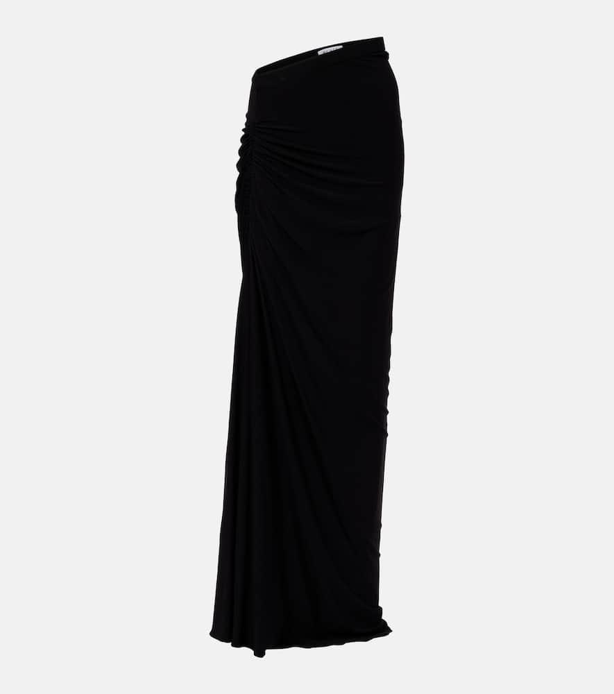 alaïa gathered jersey maxi skirt