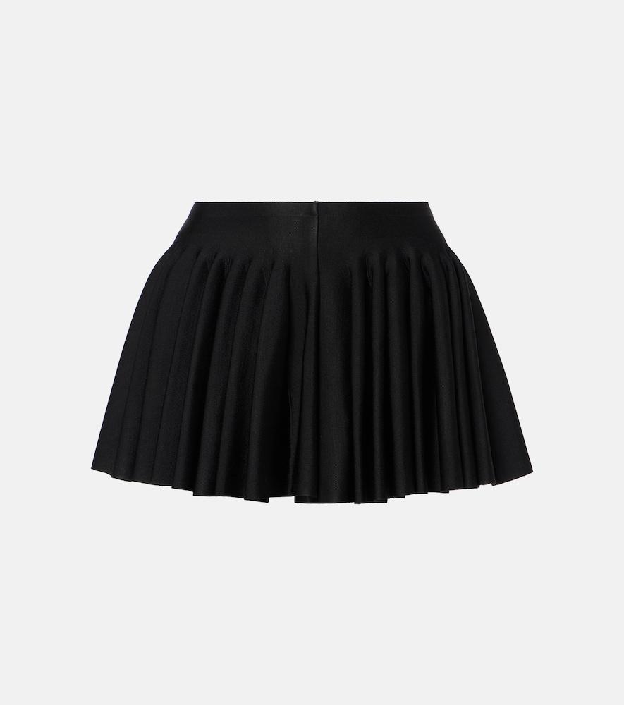 alaïa godet pleated shorts