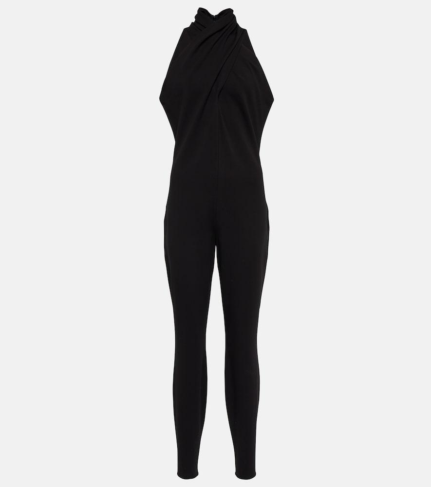 alaïa halterneck crêpe jumpsuit